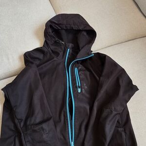 Bench Black Performance Jacket with Blue Trim
